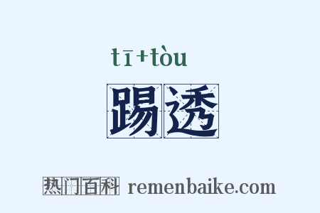 踢透是什么意思的图片